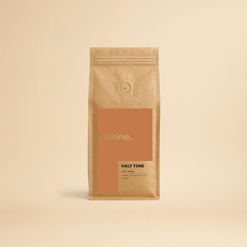Half Tone coffee bag — medium roast Colombia Huila single origin, washed process, whole bean — Tone Coffee Vancouver